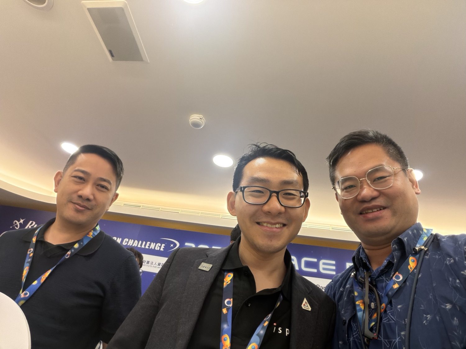 Joel Lin with technology participants at the Space Challenge
